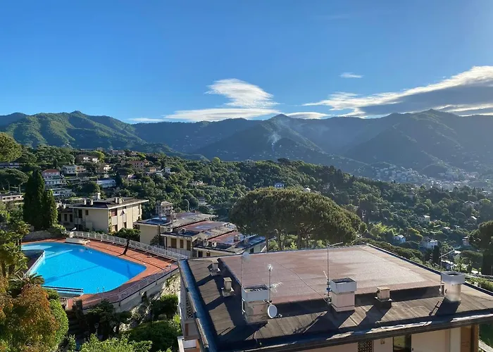 The Dolphin - Big With View In With Pool Apartment Rapallo